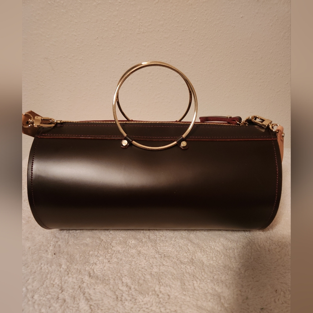 FUTURE GLORY margaux leather duffle crossbody handbag